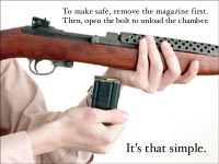 How to unload an M1 carbine